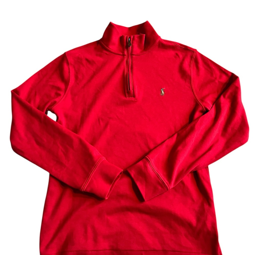 Polo by Ralph Lauren Red Zip Up Sweater